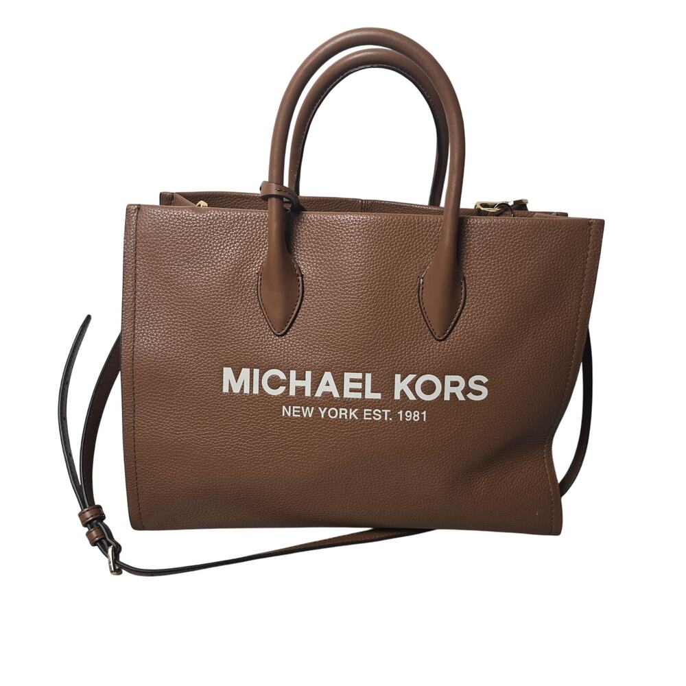 MICHAEL Michael Kors Brown Leather Logo Tote